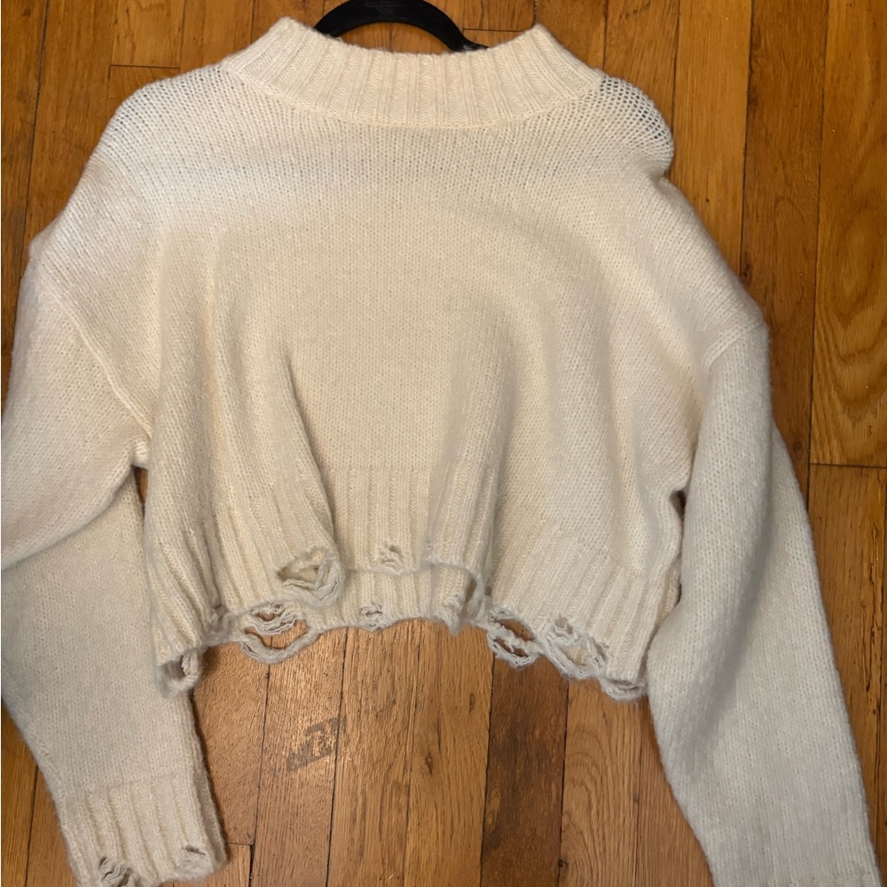 signature8 distressed sweater